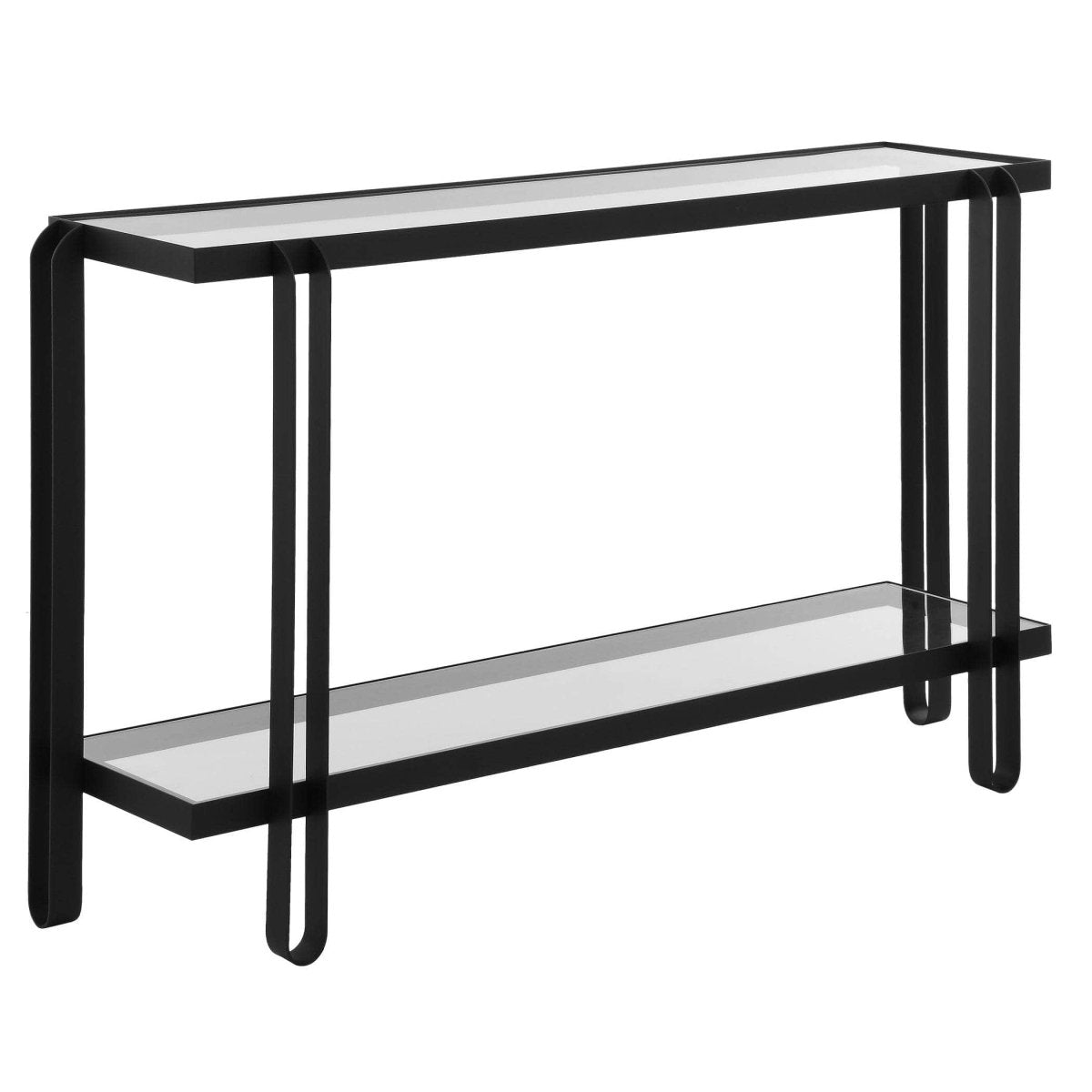 Shadow Black Iron Console Table - Uttermost - Console Tables by Modest Hut