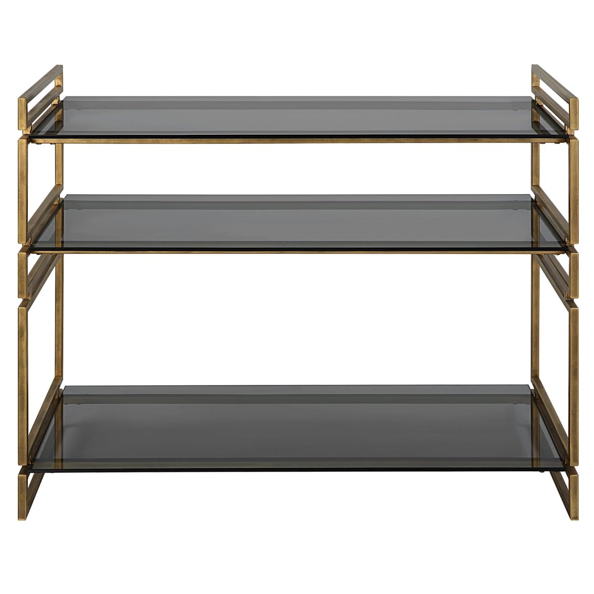 Stacked Up Gray Glass Console Table - Uttermost - Console Tables by Modest Hut