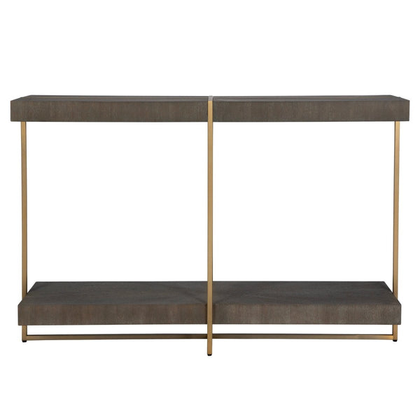 Taja Modern Brass / Wood Console Table - Uttermost - Console Tables by Modest Hut