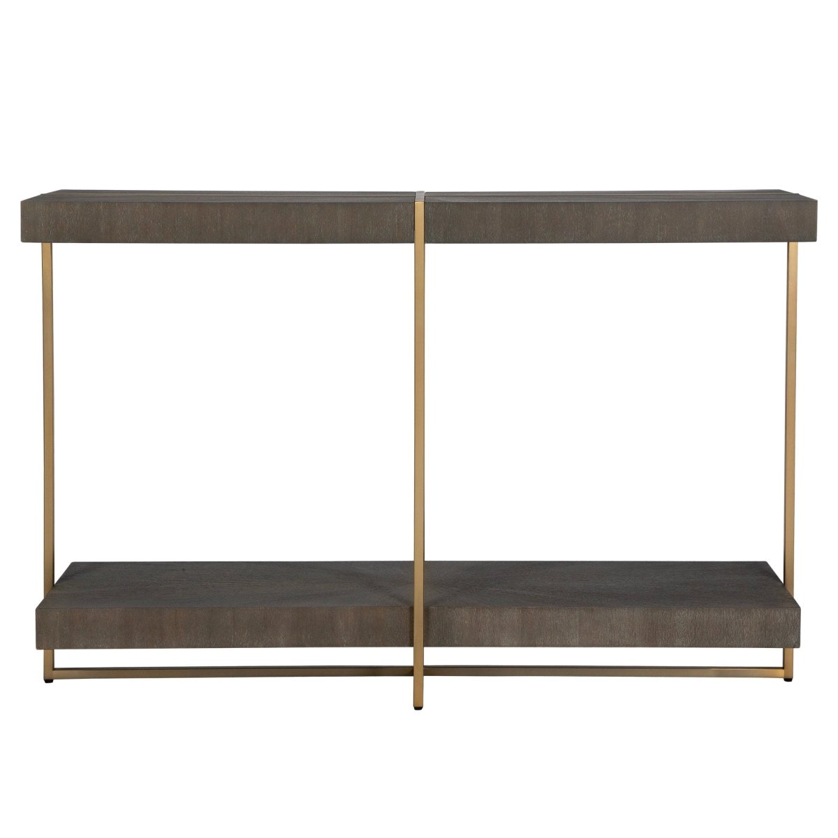 Taja Modern Brass / Wood Console Table - Uttermost - Console Tables by Modest Hut