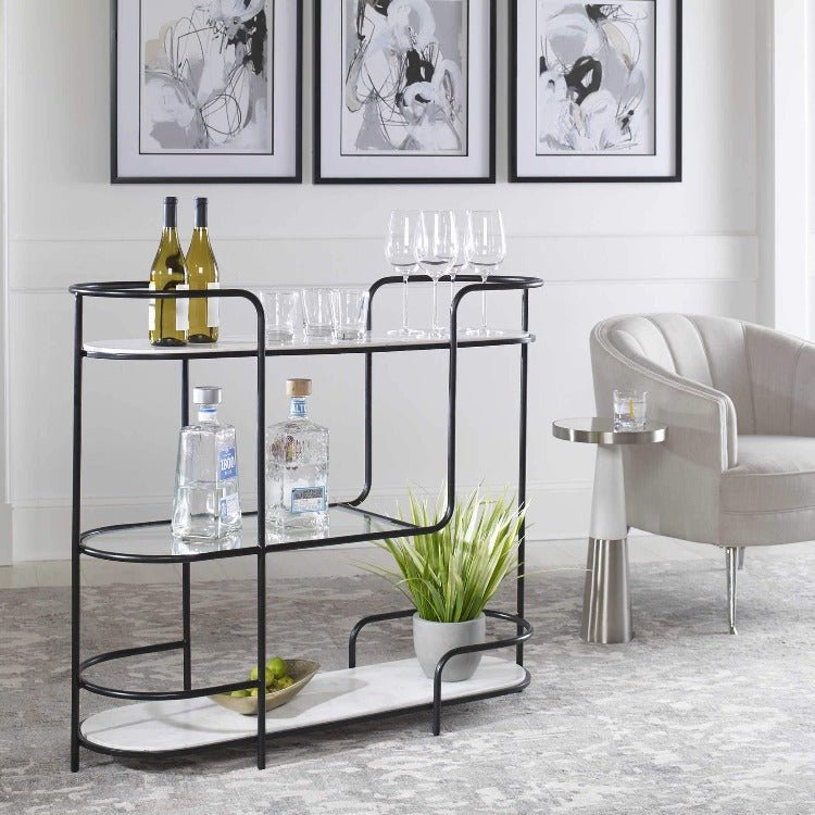 Trolly Bar Console - Uttermost - Console Tables by Modest Hut