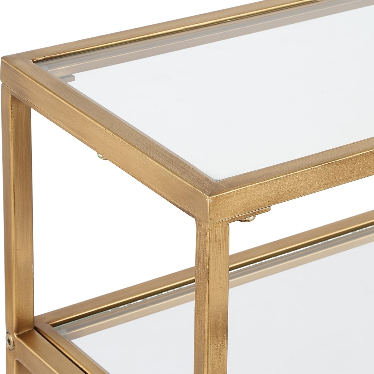 Warm Gold Iron Console Table - Uttermost - Console Tables by Modest Hut