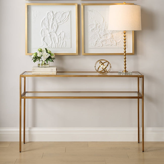 Warm Gold Iron Console Table - Uttermost - Console Tables by Modest Hut