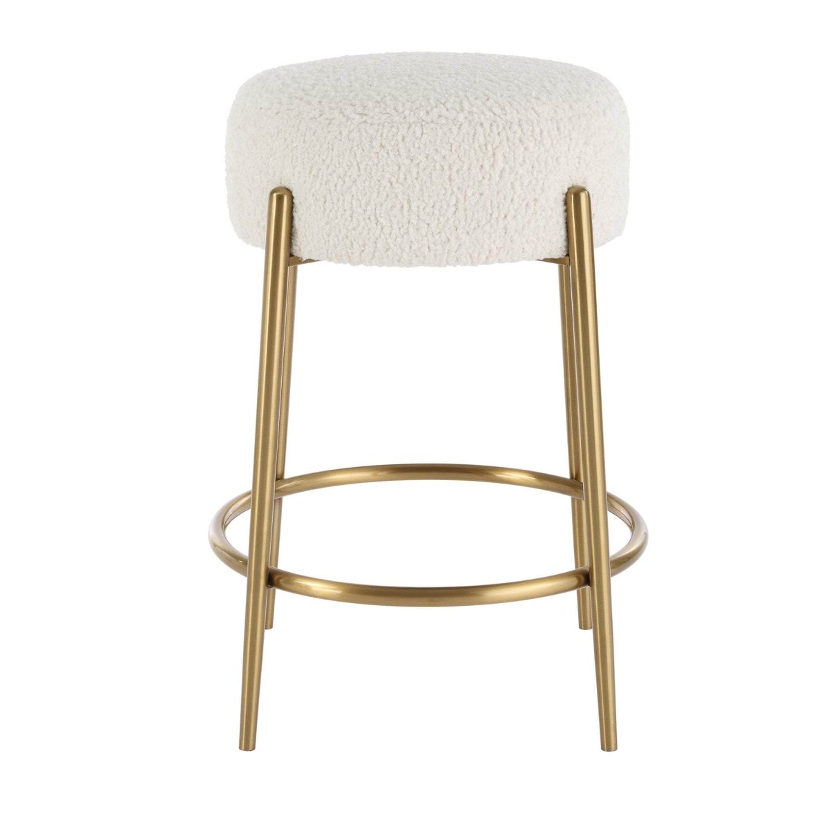 Arles Brass Counter Stool - Uttermost - Counter Stools by Modest Hut