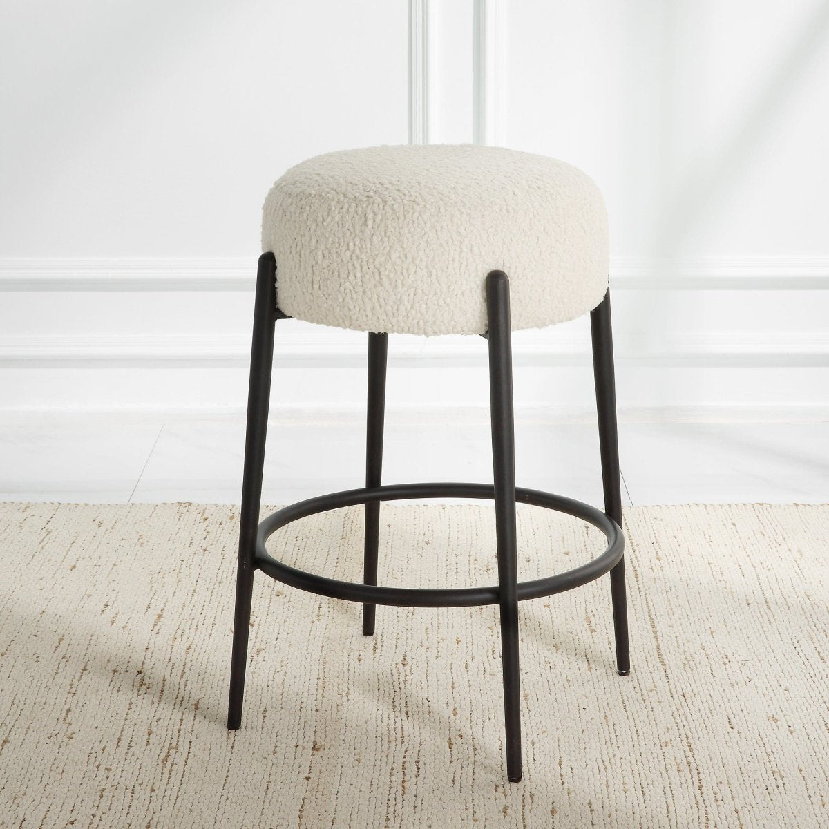 Arles Plush Counter Stool - Uttermost - Counter Stools by Modest Hut