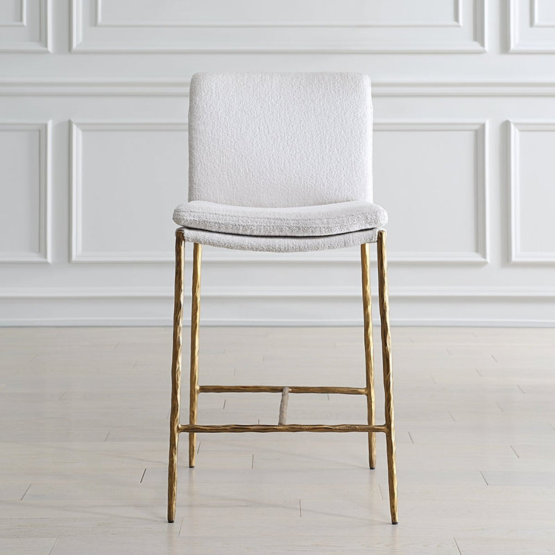 Ascend White Counter Stool - Uttermost - Counter Stools by Modest Hut