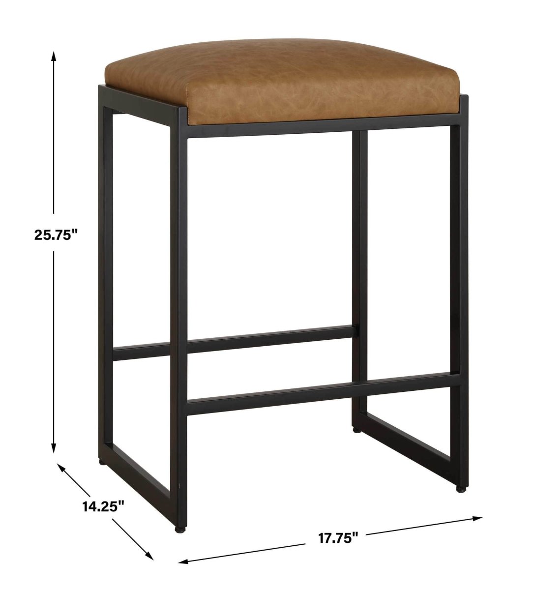 Atticus Black Counter Stool - Uttermost - Counter Stools by Modest Hut