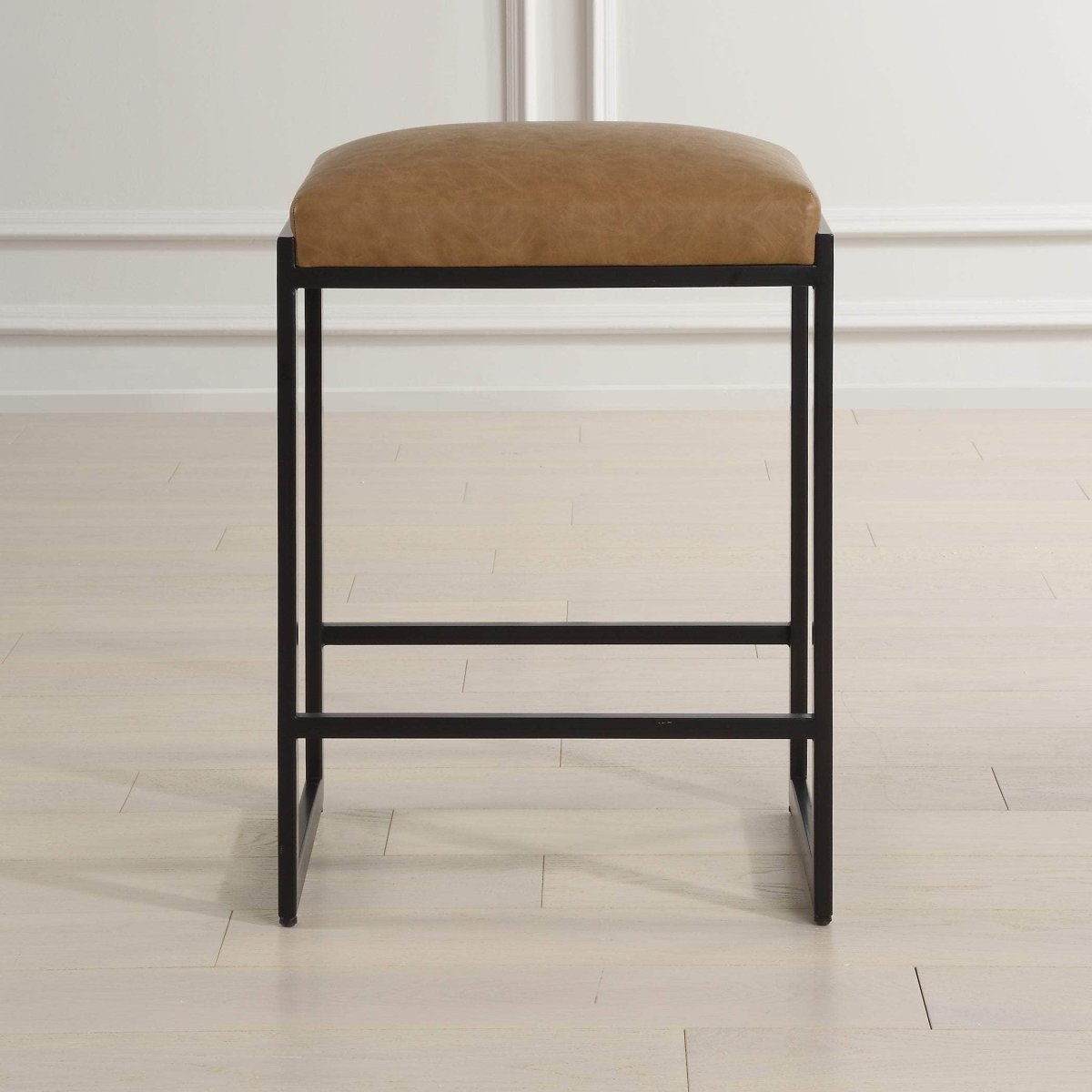 Atticus Black Counter Stool - Uttermost - Counter Stools by Modest Hut