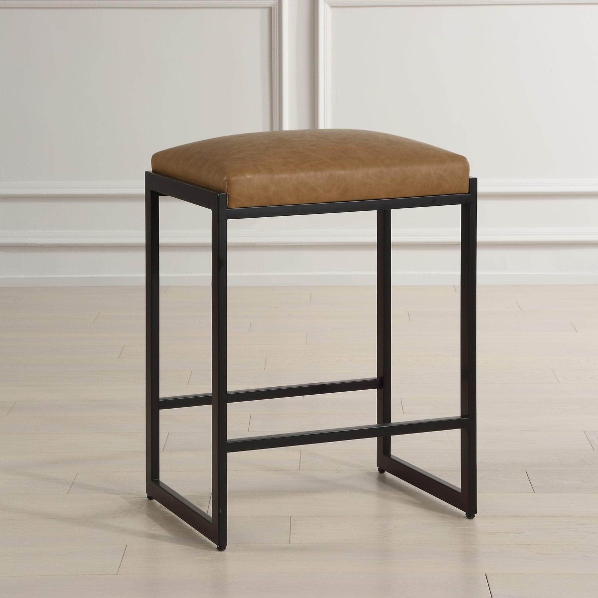 Atticus Black Counter Stool - Uttermost - Counter Stools by Modest Hut