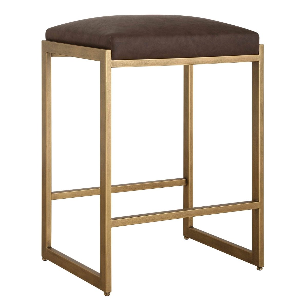 Atticus Gold Counter Stool - Uttermost - Counter Stools by Modest Hut