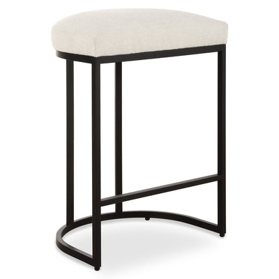 Black Counter Stool with Cream Fabric - Uttermost - Counter Stools by Modest Hut
