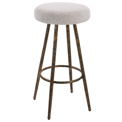 Braven White Fabric Counter Stool - Uttermost - Counter Stools by Modest Hut
