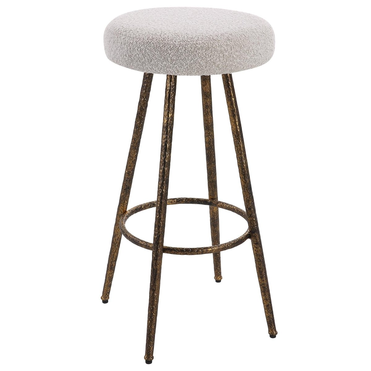 Braven White Fabric Counter Stool - Uttermost - Counter Stools by Modest Hut