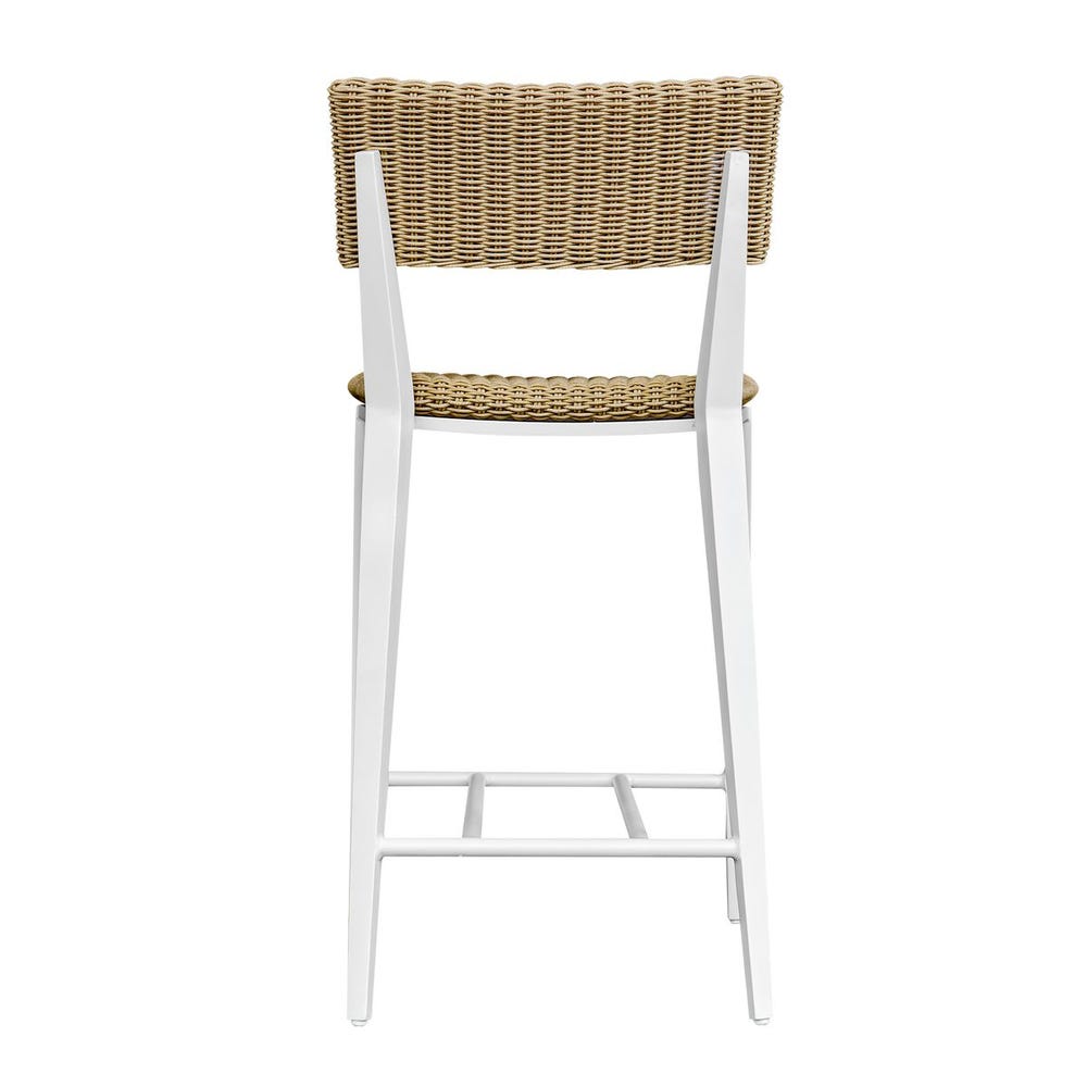 Calbas Outdoor Counter Stool, White - Uttermost - Counter Stools by Modest Hut