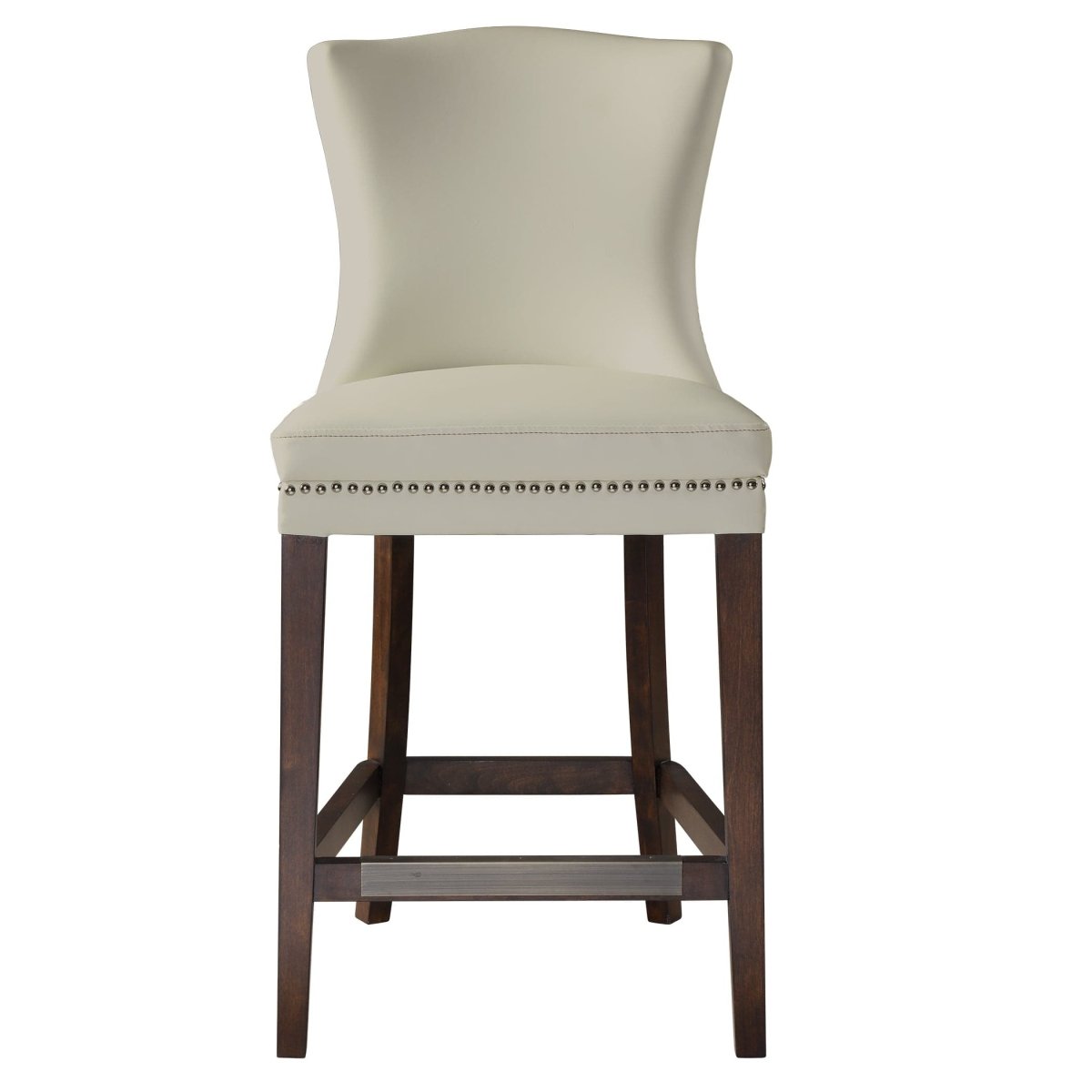 Dariela White Counter Stool - Uttermost - Counter Stools by Modest Hut