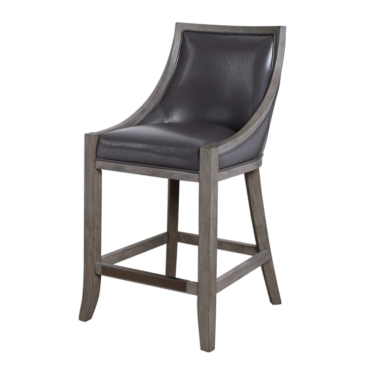 Elowen Leather Counter Stool - Uttermost - Counter Stools by Modest Hut