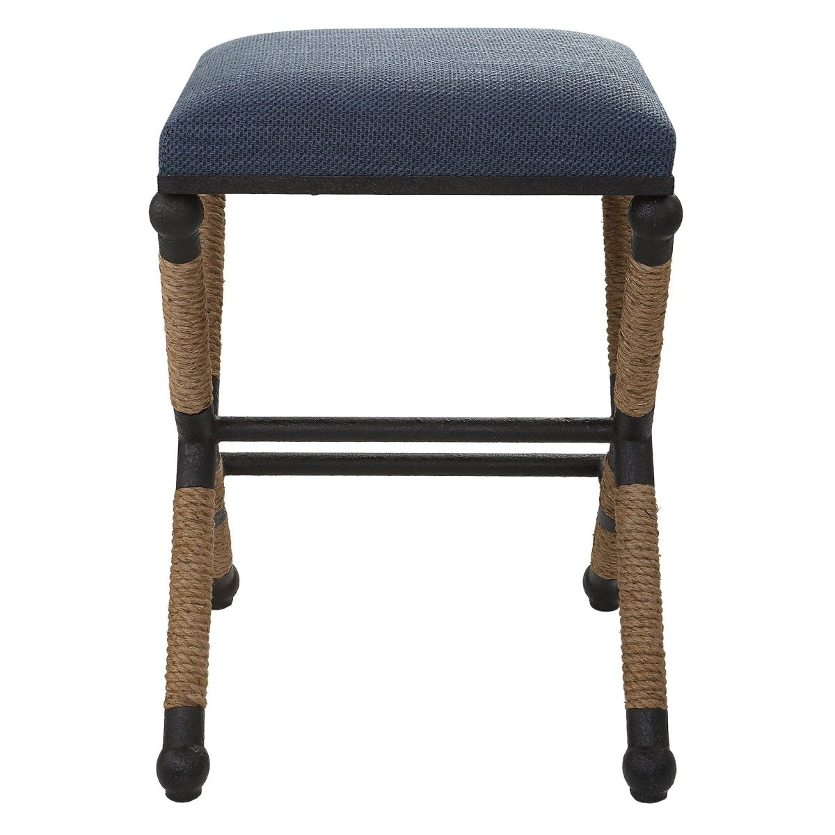 Firth Rustic Navy Counter Stool - Uttermost - Counter Stools by Modest Hut