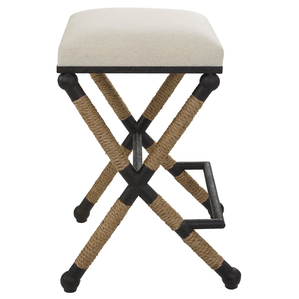 Firth Rustic Oatmeal Counter Stool - Uttermost - Counter Stools by Modest Hut
