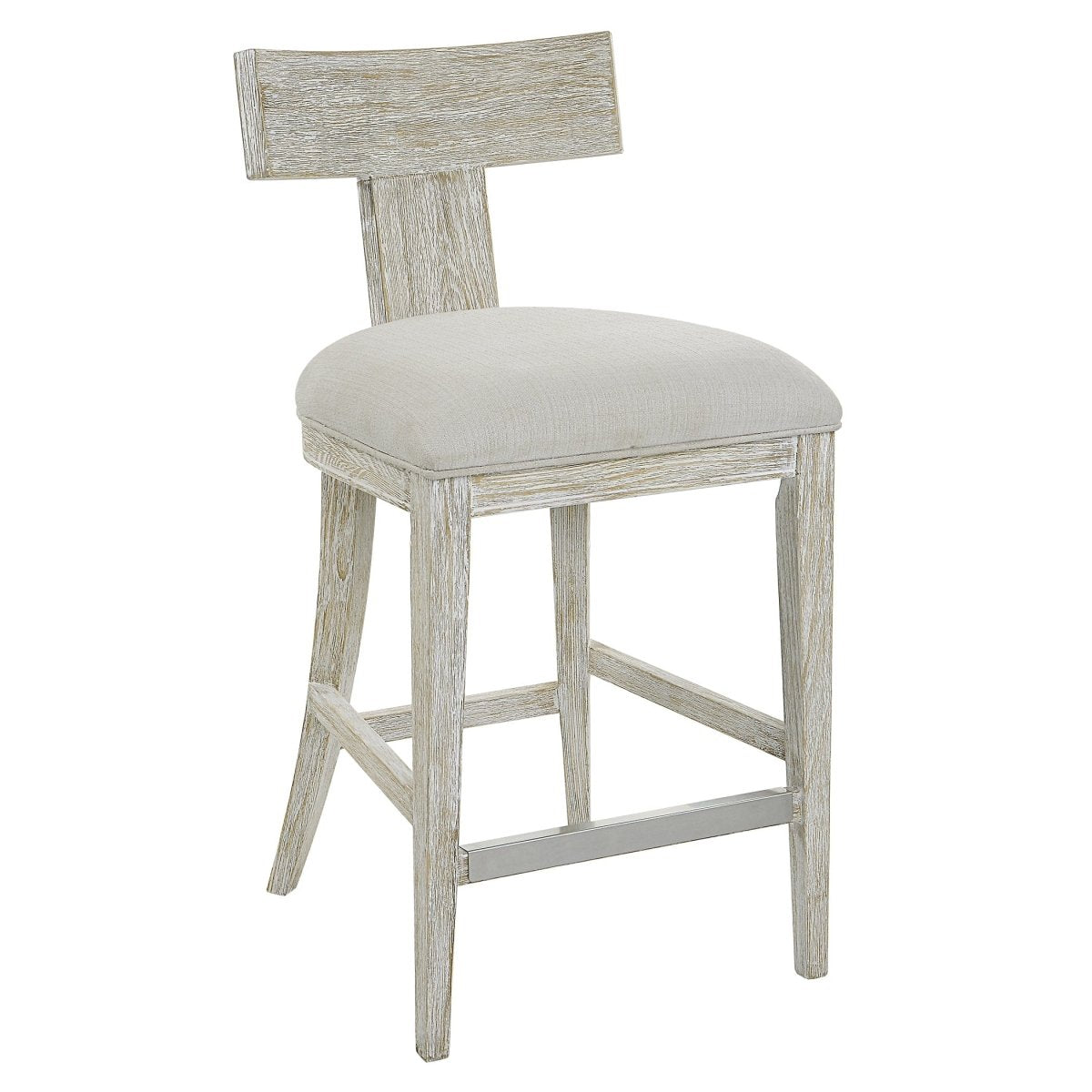 Idris White Counter Stool - Uttermost - Counter Stools by Modest Hut