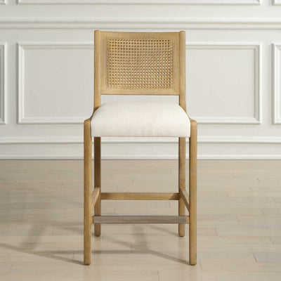 Interweave Coastal Rattan Counter Stool - Bar Stools