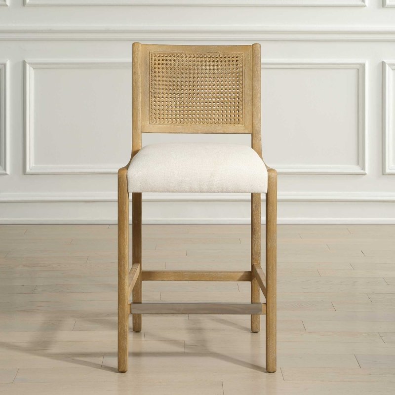 Interweave Coastal Rattan Counter Stool - Bar Stools