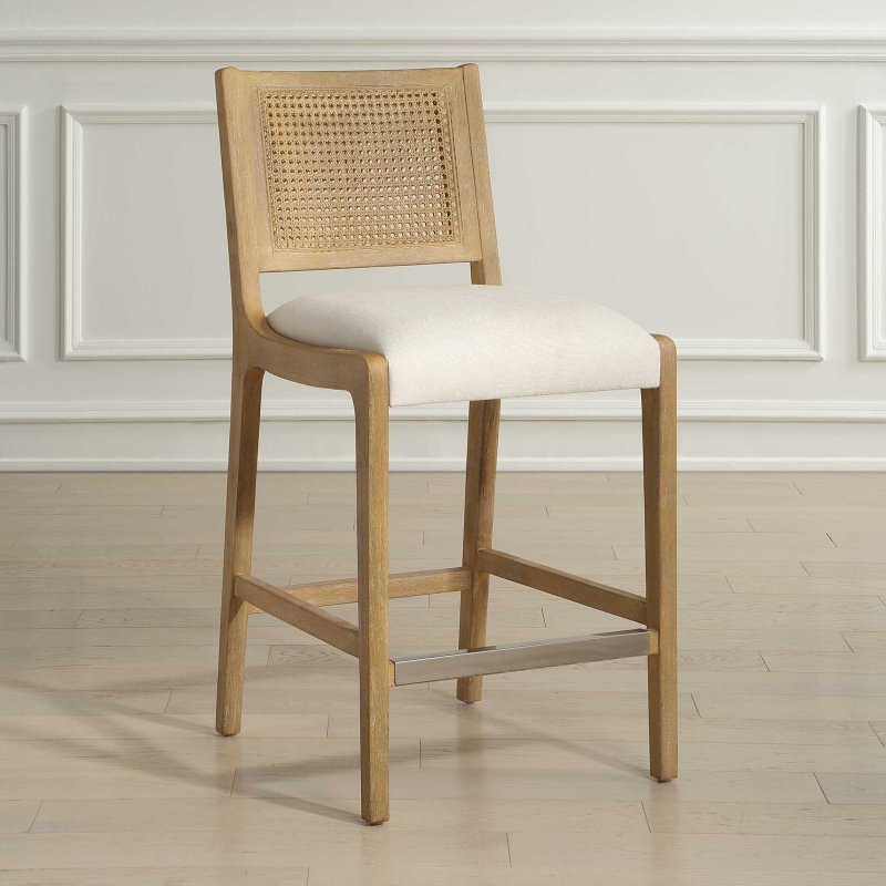Interweave Coastal Rattan Counter Stool - Bar Stools