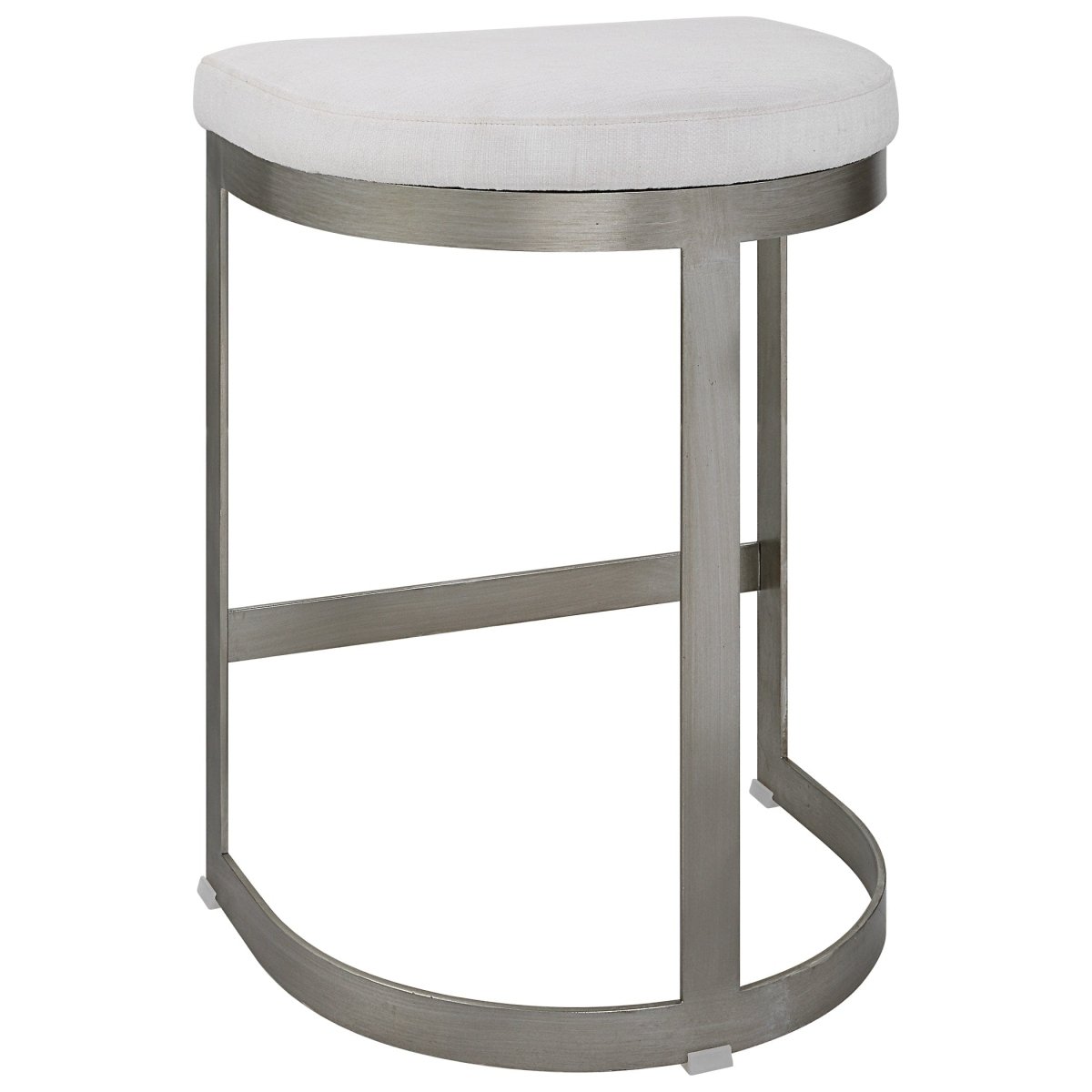 Ivanna Backless Silver Counter Stool - Uttermost - Counter Stools by Modest Hut