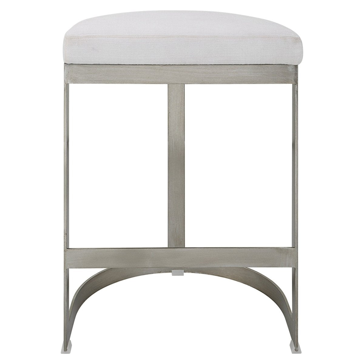 Ivanna Backless Silver Counter Stool - Uttermost - Counter Stools by Modest Hut