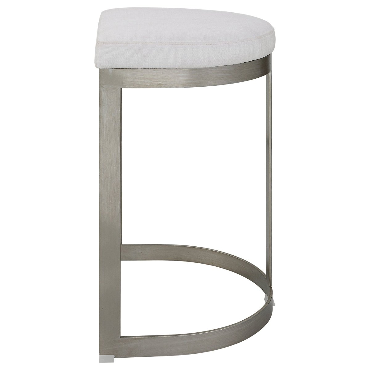 Ivanna Backless Silver Counter Stool - Uttermost - Counter Stools by Modest Hut