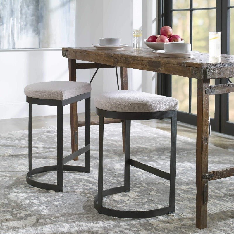 Ivanna Counter Stool (Black) - Uttermost - Counter Stools by Modest Hut