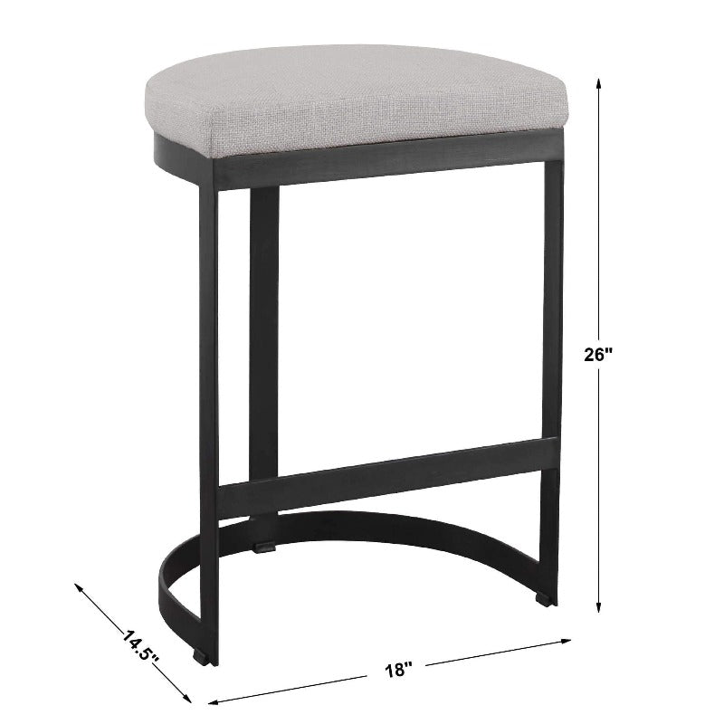 Ivanna Counter Stool (Black) - Uttermost - Counter Stools by Modest Hut