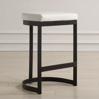 Ivanna Counter Stool (Black, White) - Uttermost - Counter Stools by Modest Hut