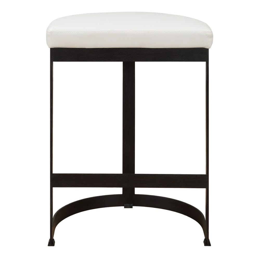 Ivanna Counter Stool (Black, White) - Uttermost - Counter Stools by Modest Hut