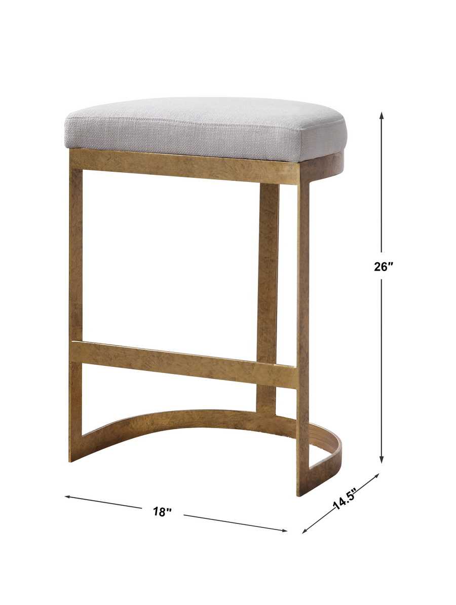 Ivanna Gold Counter Stool - Uttermost - Counter Stools by Modest Hut