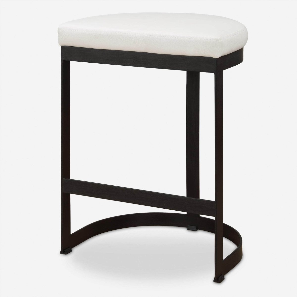 Ivanna White Counter Stool - Uttermost - Counter Stools by Modest Hut