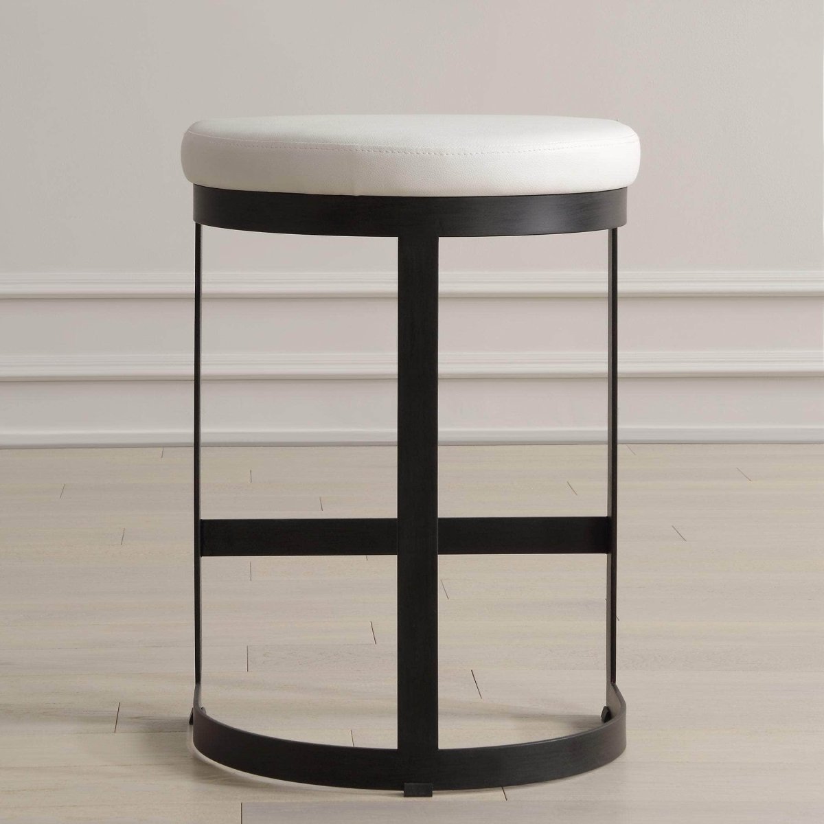 Ivanna White Counter Stool - Uttermost - Counter Stools by Modest Hut