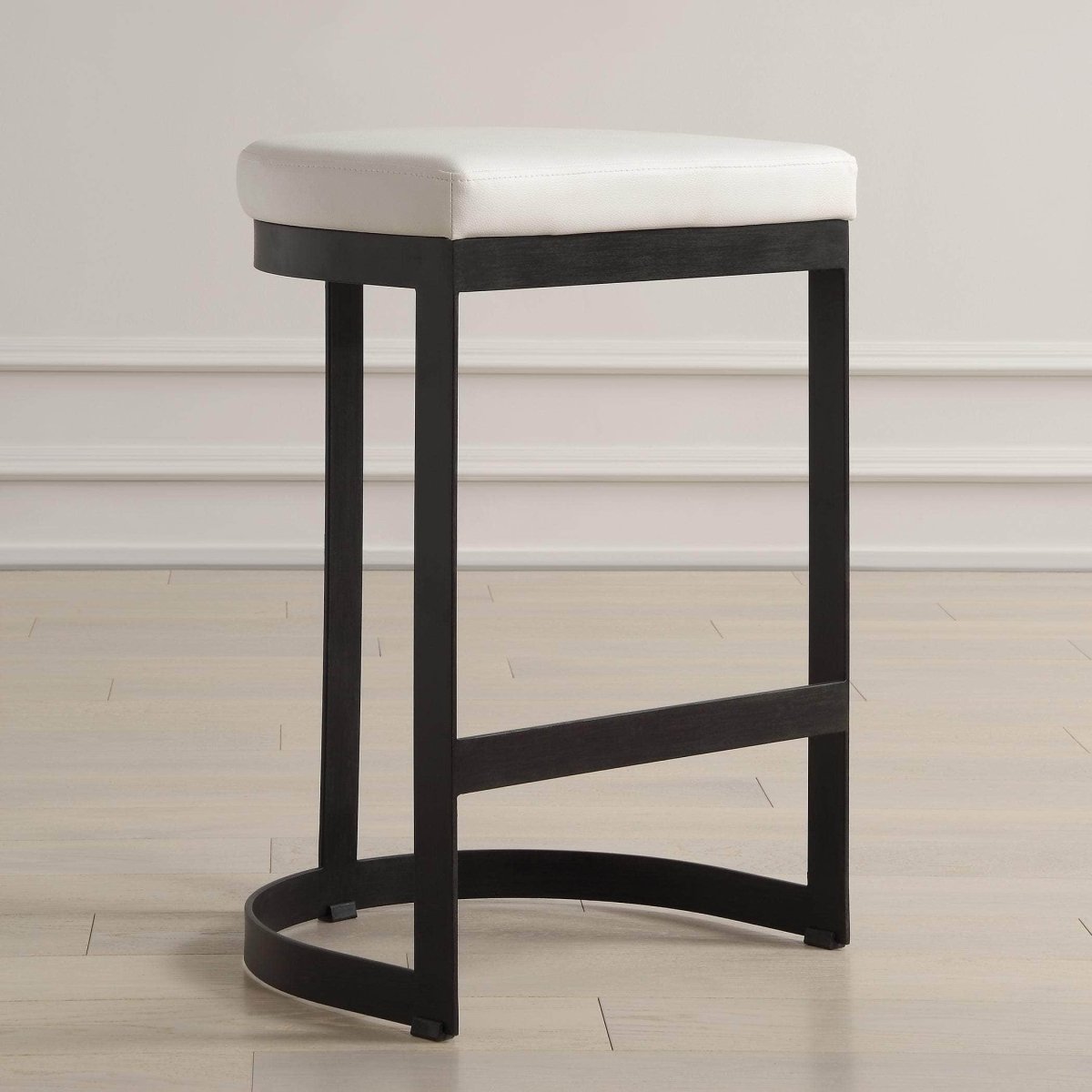 Ivanna White Counter Stool - Uttermost - Counter Stools by Modest Hut