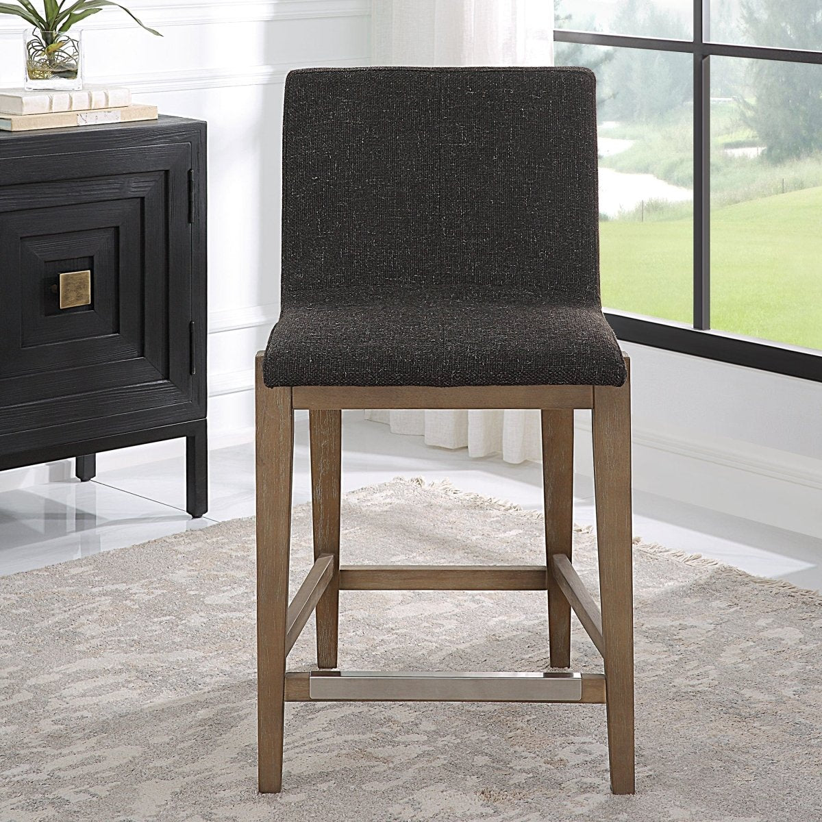 Klemens Chocolate Counter Stool - Uttermost - Counter Stools by Modest Hut