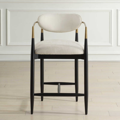 Moxie White Counter Stool - Uttermost - Counter Stools by Modest Hut