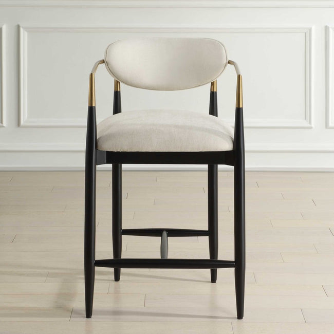 Moxie White Counter Stool - Uttermost - Counter Stools by Modest Hut