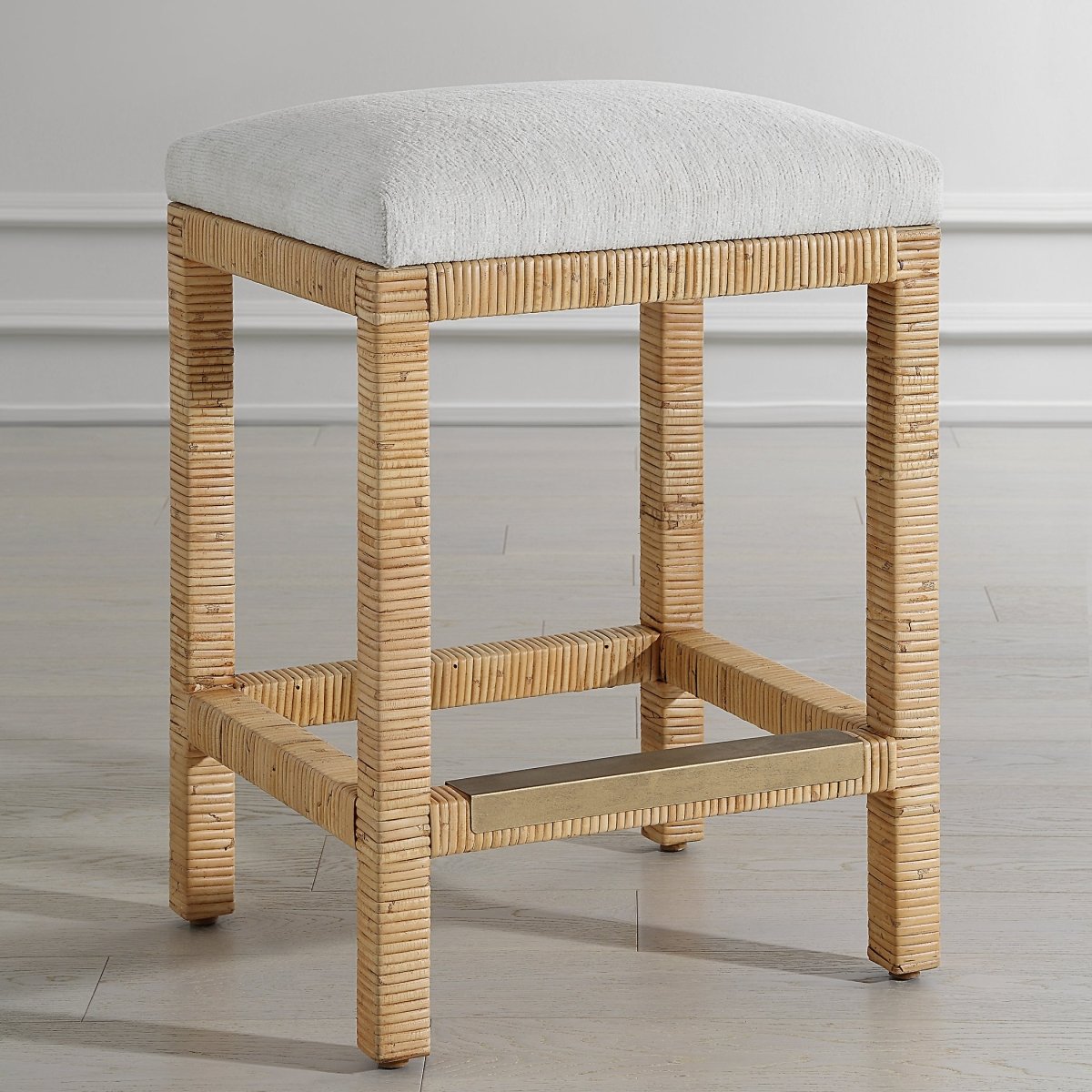 Muriel Rattan Counter Stool - Uttermost - Counter Stools by Modest Hut