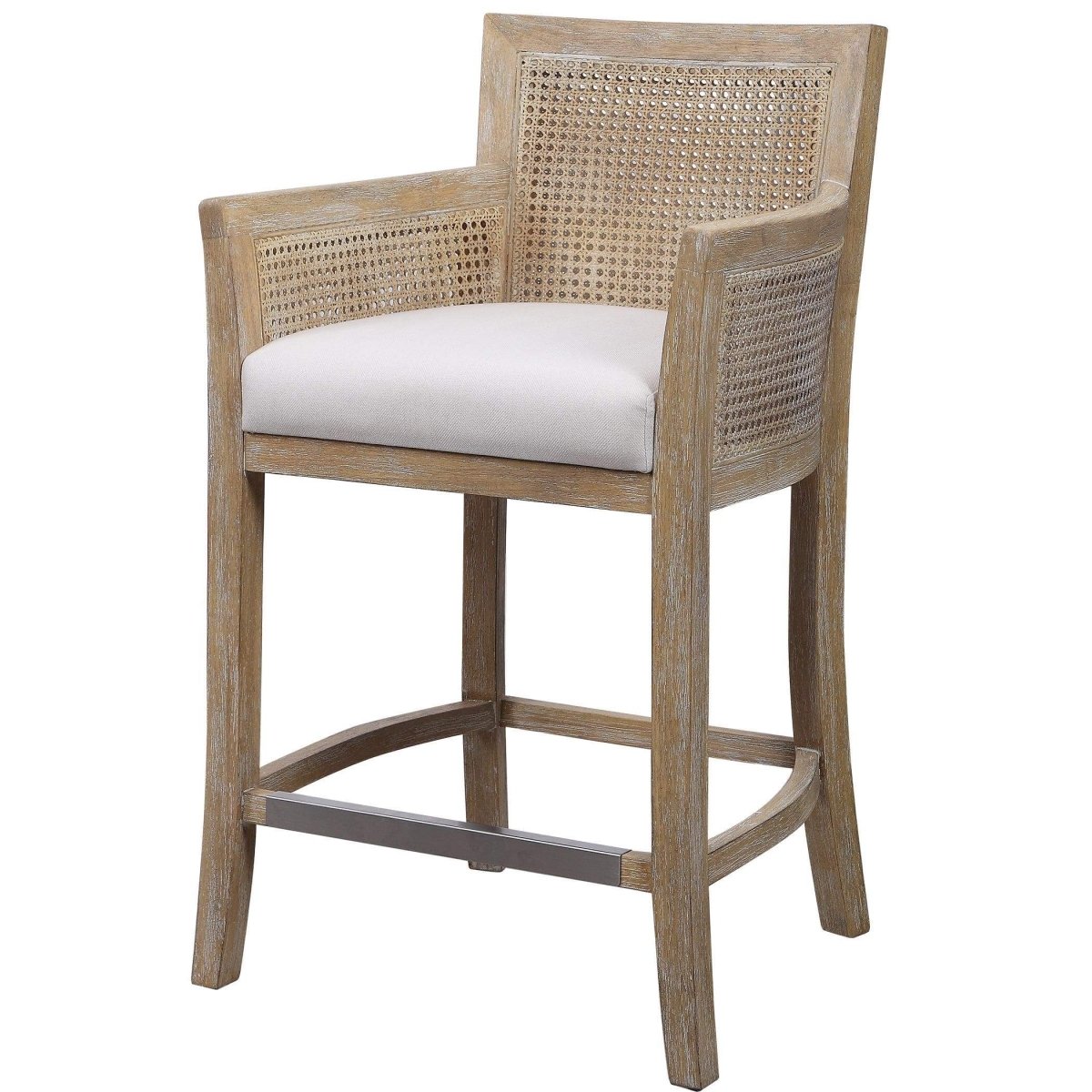 Natural Encore Counter Stool - Uttermost - Counter Stools by Modest Hut