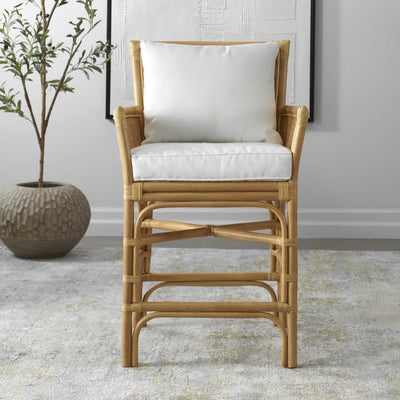 Pacific Rattan Counter Stool - Uttermost - Counter Stools by Modest Hut