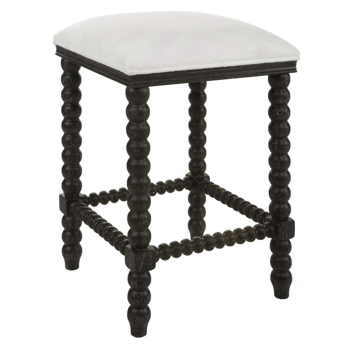 Pryce Black Backless Counter Stool - Uttermost - Counter Stools by Modest Hut