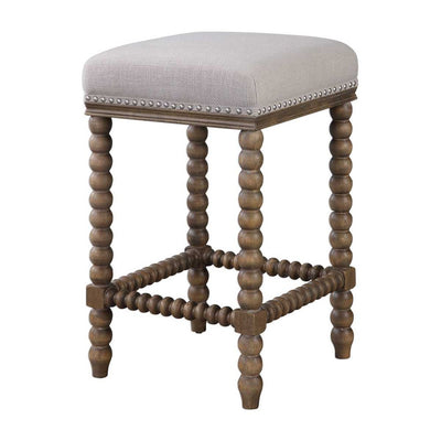 Pryce Walnut Counter Stool - Uttermost - Counter Stools by Modest Hut