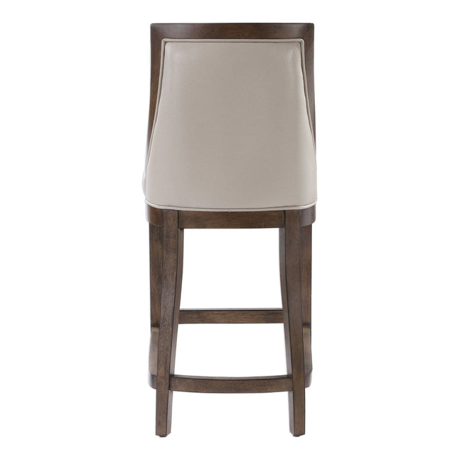 Purcell Leather Counter Stool - Uttermost - Counter Stools by Modest Hut