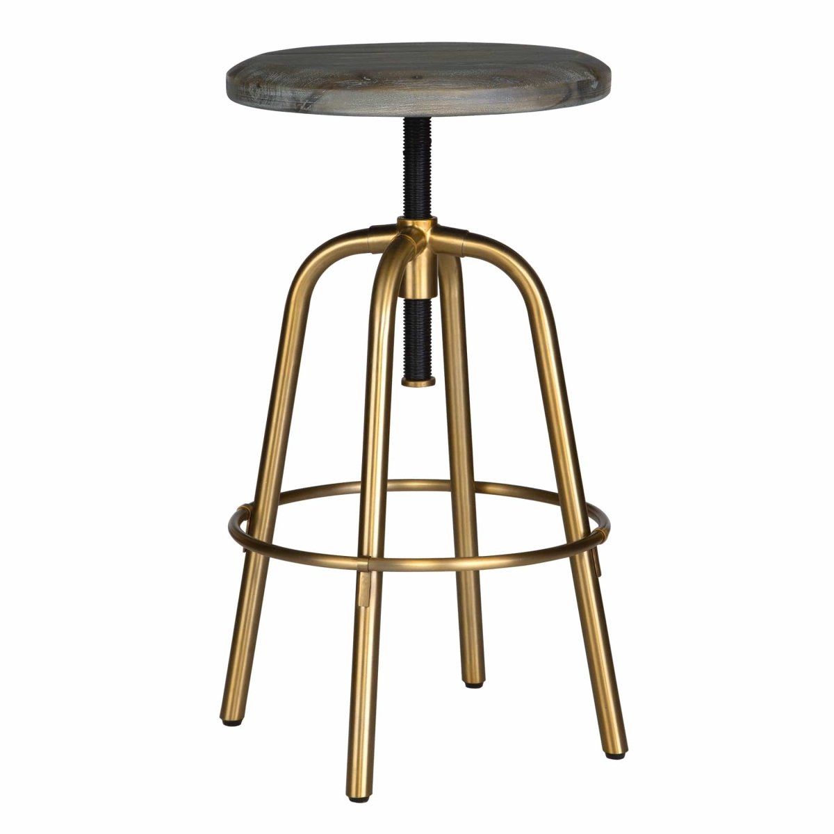 Revolve Brass Counter Stool - Uttermost - Counter Stools by Modest Hut