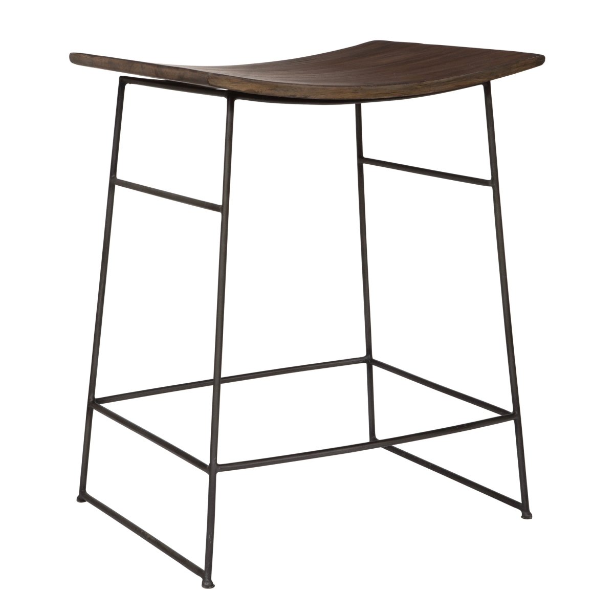 Thura Walnut Counter Stool - Uttermost - Counter Stools by Modest Hut