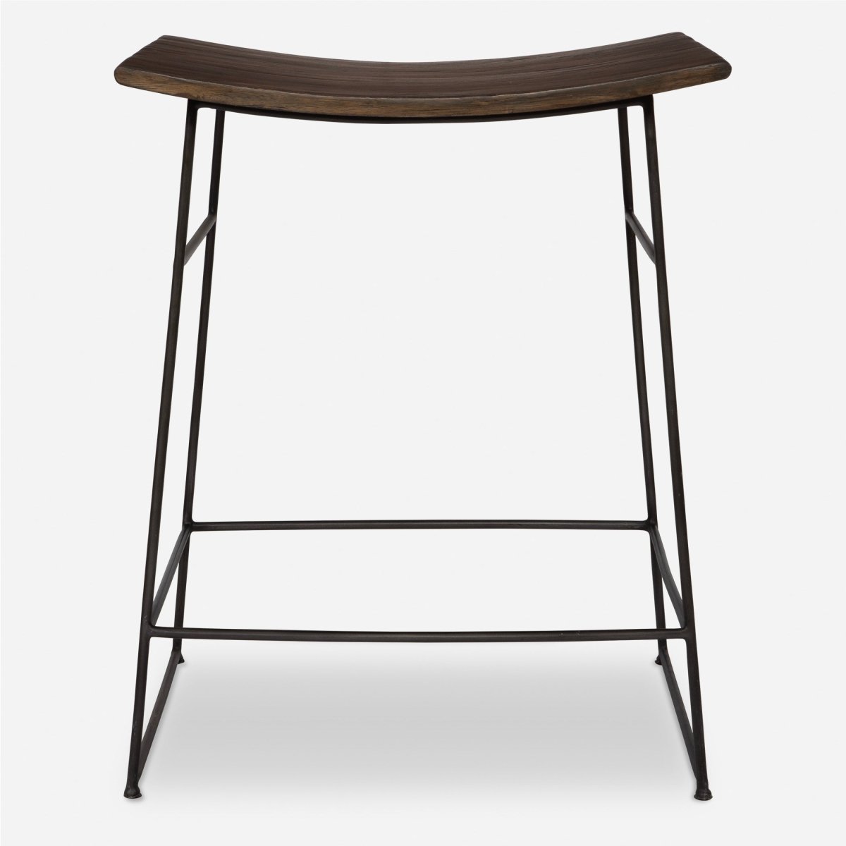 Thura Walnut Counter Stool - Uttermost - Counter Stools by Modest Hut