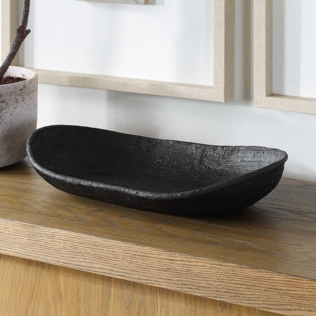 Ember Weave Indoor-Outdoor Oblong Bowl - Decorative Bowls